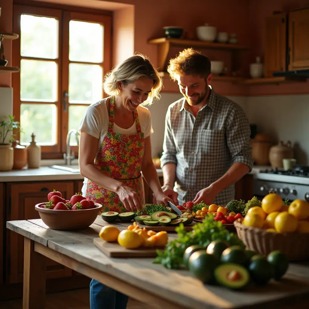 Niño disfrutando de una naranja fresca en el campo.